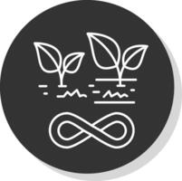 Sustainable Agriculture Line Grey  Icon vector