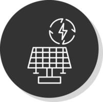 Renewable Energy Line Grey  Icon vector