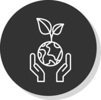 sostenible desarrollo línea gris icono vector