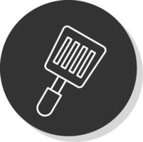 Spatula Line Grey  Icon vector