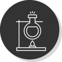 Bunsen Burner Line Grey  Icon vector