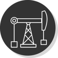 Fossil Fuel Line Grey  Icon vector