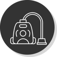 Vacuum Cleaner Line Grey  Icon vector