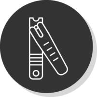 Nail Clipper Line Grey  Icon vector