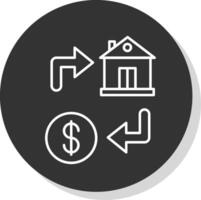 Property Exchange Line Grey  Icon vector