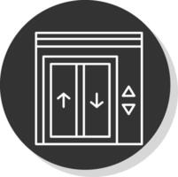 Elevator Line Grey  Icon vector