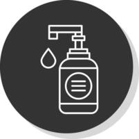 Hand Soap Line Grey  Icon vector