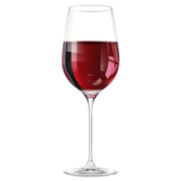 ai generiert Brille von Wein isoliert auf transparent Hintergrund png