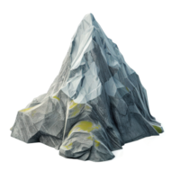 AI generated Mountain 3d icon isolated on a transparent background png