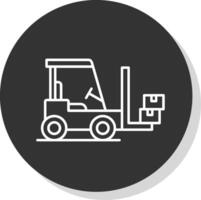 ForkLifter Line Grey  Icon vector