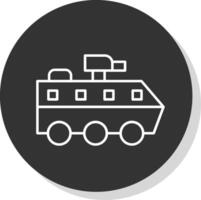 Armoured Van Line Grey  Icon vector