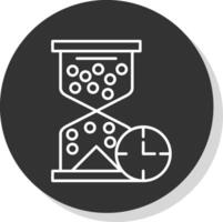 Hourglass Line Grey  Icon vector