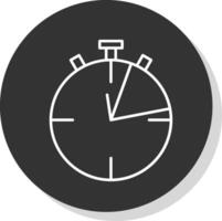 limitado hora línea gris icono vector