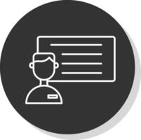 Tutor Line Grey  Icon vector