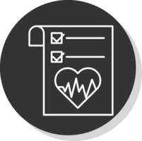 Health Graph Line Grey  Icon vector