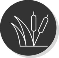 Sedge Line Grey  Icon vector