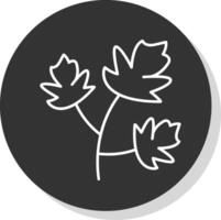 Parsley Line Grey  Icon vector