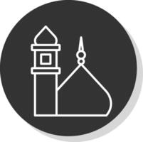 Medina Sherif Line Grey  Icon vector