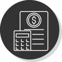 Budget Line Grey  Icon vector