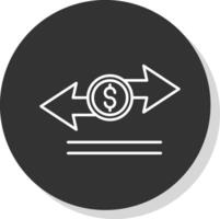 Transfer Line Grey  Icon vector