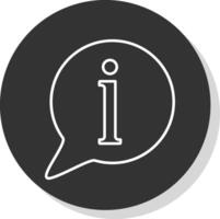 Information Line Grey  Icon vector