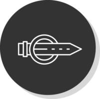 cinturón línea gris icono vector
