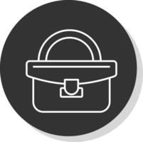 Handbag Line Grey  Icon vector