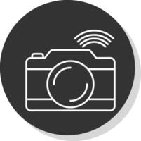 Camera Line Grey  Icon vector