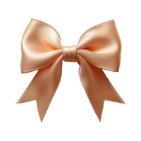 AI generated Satin ribbon bow isolated on transparent background png