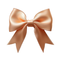 AI generated Satin ribbon bow isolated on transparent background png