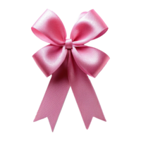 AI generated Pink ribbon bow isolated on transparent background png