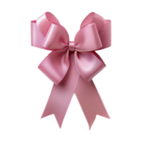 AI generated Pink ribbon bow isolated on transparent background png