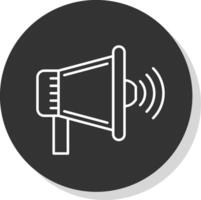 Speaker Line Grey  Icon vector