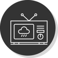 Weather News Line Grey  Icon vector