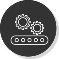 Setting Line Grey  Icon vector