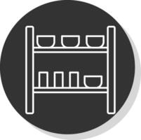 Rack Line Grey  Icon vector