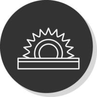 Circular Saw Line Grey  Icon vector