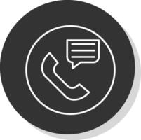 Communication Line Grey  Icon vector