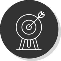 objetivo línea gris icono vector