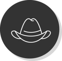 Hat Line Grey  Icon vector