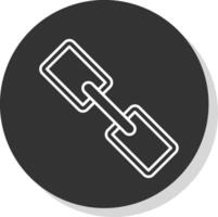 Link Line Grey  Icon vector