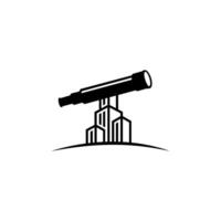 Telescope Home apartment residental abstrac logo design icon element vector