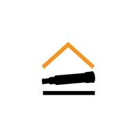 Telescope Home apartment residental abstrac logo design icon element vector