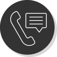 Helpline Line Grey  Icon vector