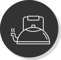 Kettle Line Grey  Icon vector