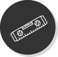 Level Tool Line Grey  Icon vector