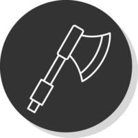 Axe Line Grey  Icon vector