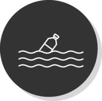 Floating Line Grey  Icon vector