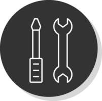 reparar servicios línea gris icono vector