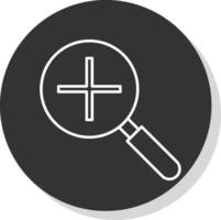 Zoom In Line Grey  Icon vector